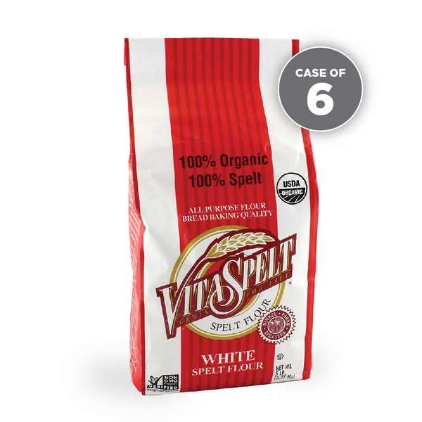 Vita Spelt Organic White Flour Original Packaging 6 Pack